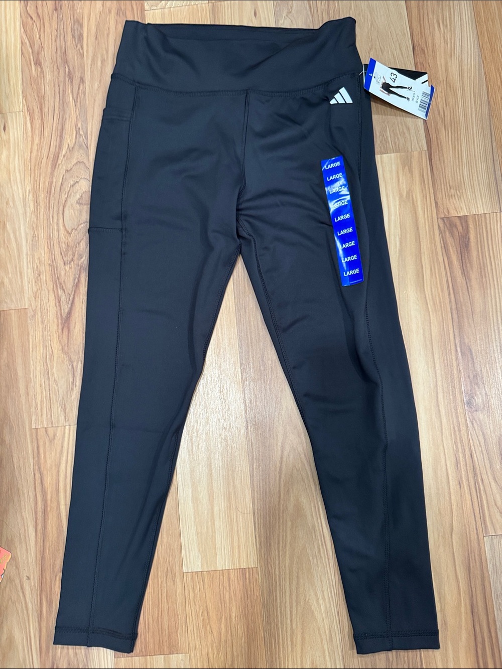 adidas Women’s Black Performance Leggings with Logo and pockets